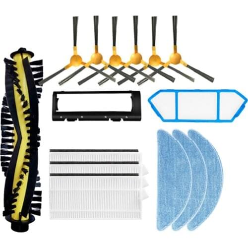 15Pcs Main Side Brush Filter Mop Cloth Replacement Parts For Neatsvor X500 Vacuum Cleaner Accessories