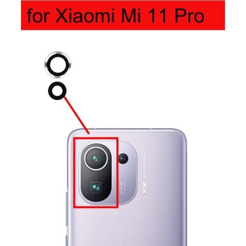 2pcs/ Set for Xiaomi Mi 11 Pro Camera Glass Lens Back Rear Camera Lens with 3M Glue Replacement Repair Spare Parts