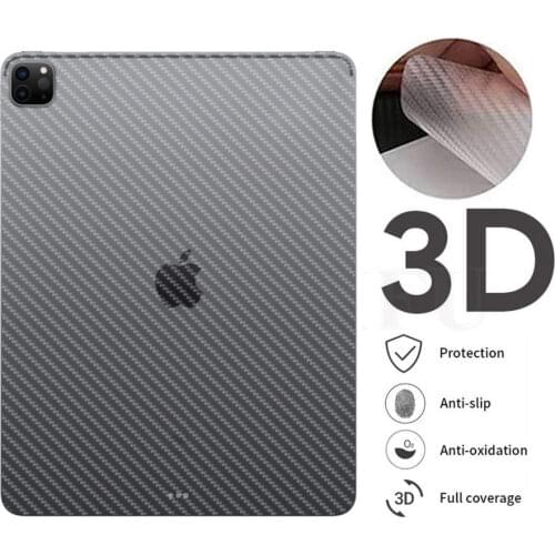 2Pcs 3D Back Carbon Fiber Film For Apple iPad 10.2 Pro 11 12.9 2020 Air 4 3 2 1 mini 4 5 9.7 2018 Full Cover Screen Protector