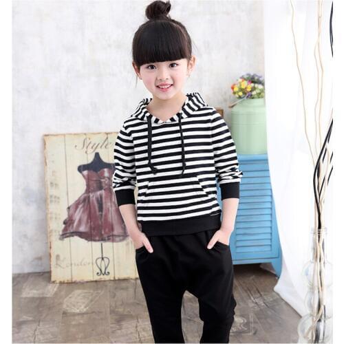 2016 Girls spring and summer clothing sets childrens fashion leisure sports cotton clothes,coat+pant