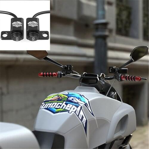 Motorbike Accessories Headlight Switches Brake Fog Lights ON-OFF-ON Waterproof Extra Switch Button Motorcycle Switches Black