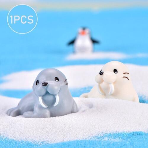 Micro Landscape Decoration Accessories Fish Tank Aquarium Seascape Beach Landscaping Simulation Walrus Resin Crafts Ornaments