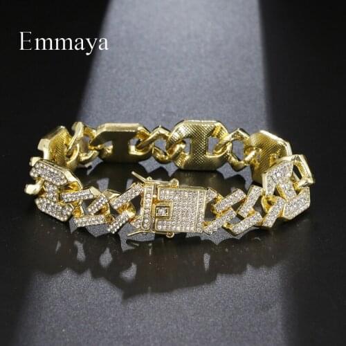 EMMAYA Classical Style Shiny Bracelet For Female Irregular Design Modern Jewelry With AAA Zirconia Fahsion Party Fancy Gift