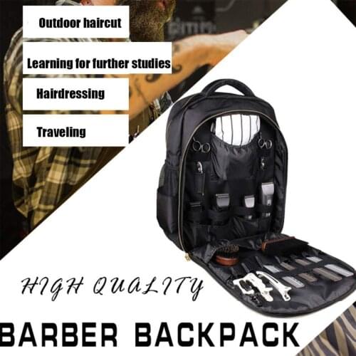 Barber Carrying Case for Barber Styling Tools Accessories Large Capacity Storage Backpack Travel Shoulders Bag Barber Case