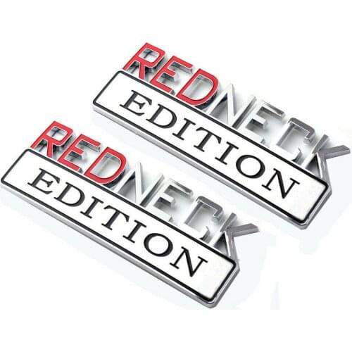 Truck Emblem Badge Zinc Alloy Stickers 2PCS 8cm*3cm Car Logo REDNECK EDITION