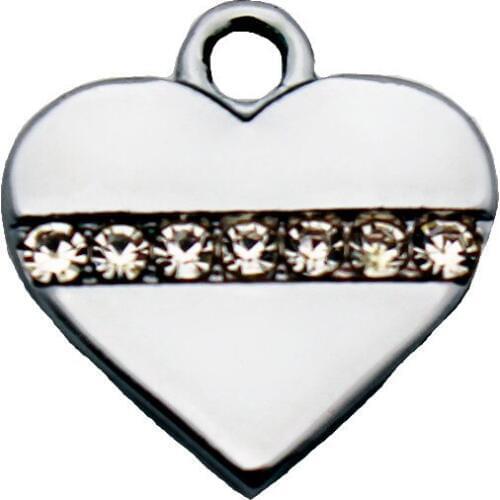 Hot Sale 20pcs/lot Metal Gun black Color Heart Crystal Dangle Charms Lobster Clasp Charms For Bracelet Bangles DIY Jewelry