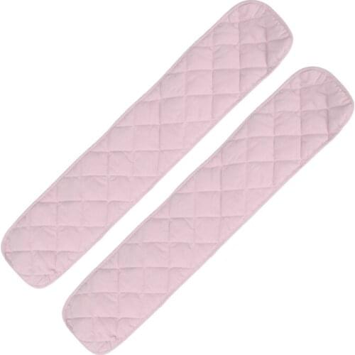 2Pcs Cotton Crib Protection Wrap Edge Baby Anti-bite Solid Color Bed Fence Guard C5AA
