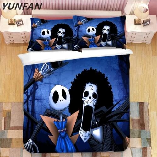 3D Nightmare Before Christmas bedding sets duvet cover sets fashion quilt cover single double queen king Good quality bedclothes