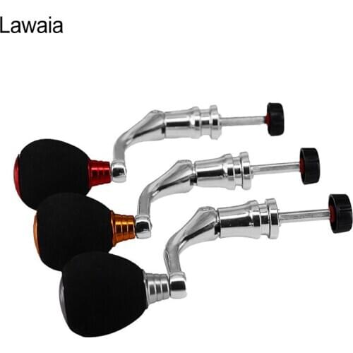 Lawaia Fishing Reel Handle All Metal Rocker EVA Modified Rocker Metal Folding Continuous Fishing Wheel Rocker Arm Handle Fishing