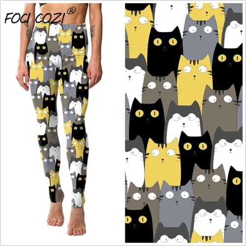 Digital Printted Bird/Flamingo/Cat Legging Under The Sea Soft Ankle-Length Elastic Cartoon Leggings women 2020 Classic Fashion