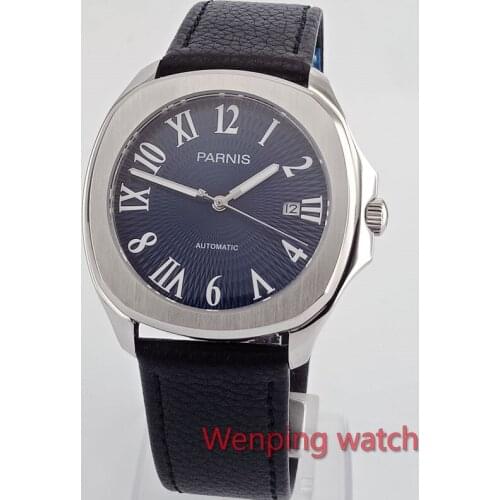 Parnis 40mm Automatic Watch with Clasp Miyota Sapphire Black White series Dial Mechanical Watches relogio masculino Gift E2612