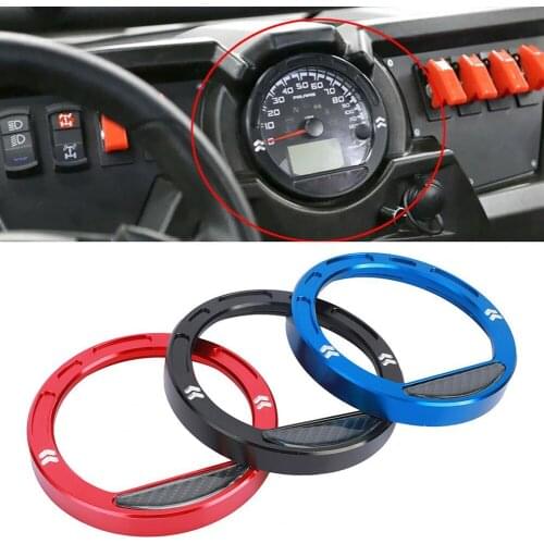 Speedometer Gauge Bezel Cover Ring Metal Modified Parts for Polaris RZR 570 RZR 800 900 RZR 1000-BLK Instrument Cover Bezel Kits