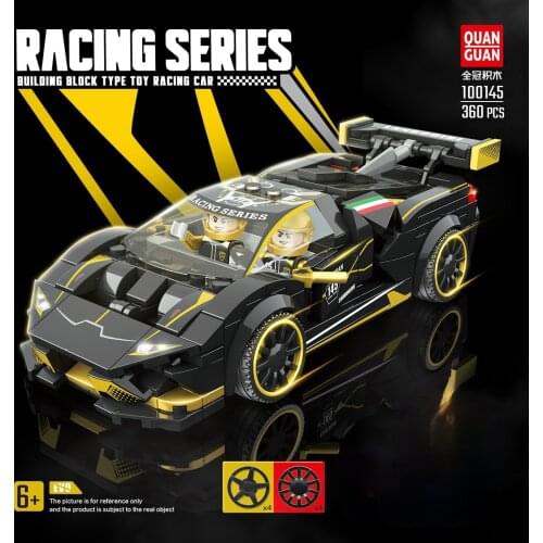 100145 boy city racing series building blocks EVO sports car model small particles assembled car toys for children gifts