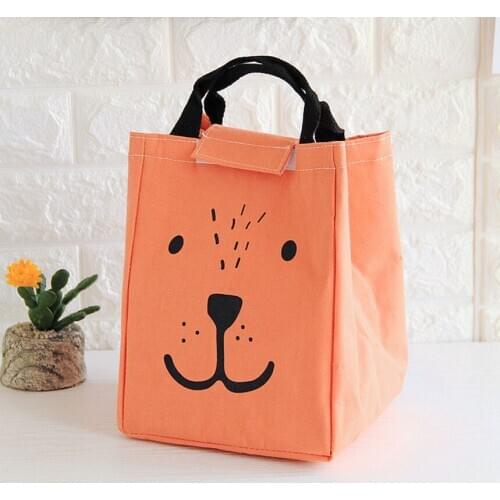 Fashion Portable Lunch Bag Insulated Thermal s for Women kids Men Cartoon Cooler Box Tote Handbag 3Colors