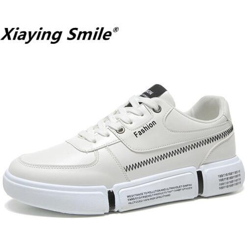 2019 Mens Casual Shoes Fashion Sneakers Brand mens designer Leather PU Lace up Leisure Shoes Spring Men Loafers outdoor shoe