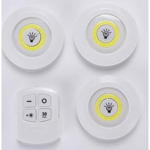 Newest LED Under Cabinet Light Indoor Tap Remote Dimmable Battery Book Table Night Lamp for Corridor Stair Kitchen loft Lighting