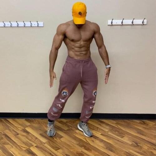 2021 Spring And Autumn New Mens Fashion Trendy Brand Printed Loose Pants Outdoor Fitness Running Training High-Quality Pants