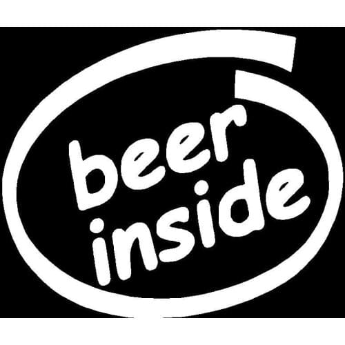 Beer Inside Vinyl Decal Window Sticker Funny Jdm Laptop 15x14cm