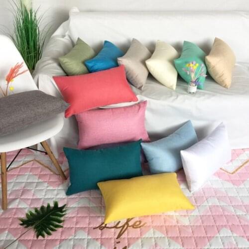 Multiple Solid Plain Double Side Rectangle Kussenhoes Cushion Covers Cojin 30x50 Throw Pillows 50x50 Sofa Chair Pillowcase Decor
