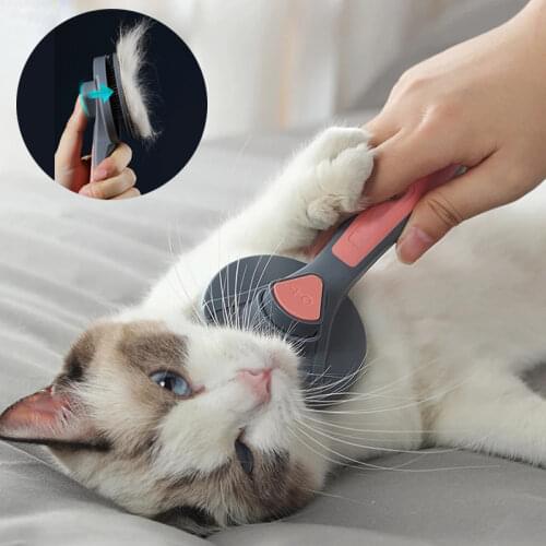 Pet Comb for Dogs Grooming Tool Automatic Hair Brush Remover Pet cat Hair shedding Comb Dog Beauty cleaning Comb Pet Products