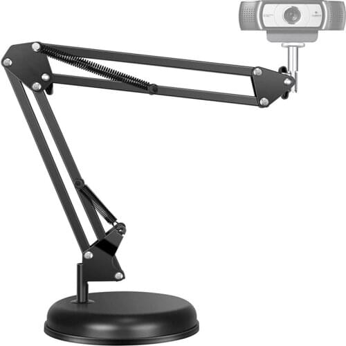 Adjustable Desktop Suspension Boom Scissor Arm Stand Holder with Base for Logitech Webcam C922 C930e C930 C920 C615