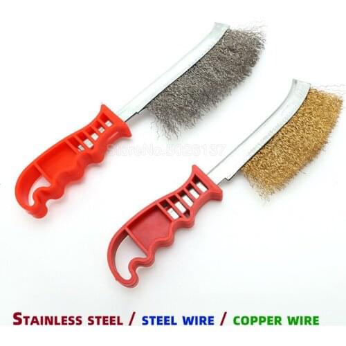 1Pcs Durable Stainless Steel Wire Brushes With Handle Rust Cleaning Brush Polishing Tools Anti-rust And Tool Gap Removal Brushe