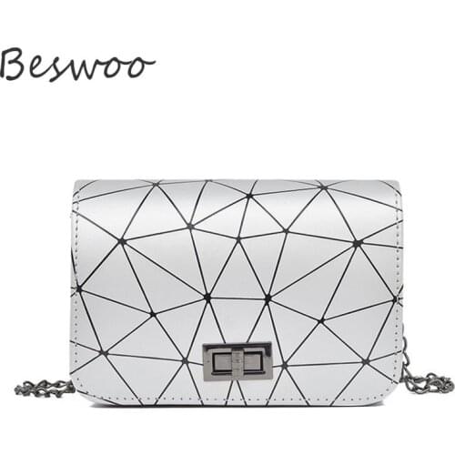 New Women Messenger Bag Fashionable Female Handbag Casual Shoulder Bags Chain Wild Crack Printing Crossbody Bag Handbag Women