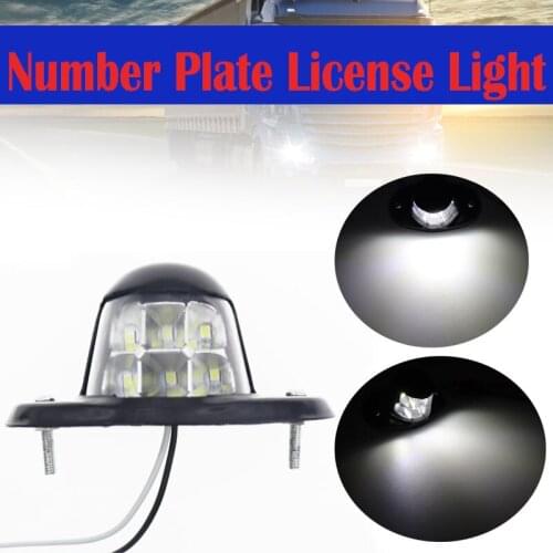 Universal Bright Ligh Metal Universal Number Plate License Light 6 LED Lamp 12V 24V for Car RV Truck Trailer Lorry Step Lamp