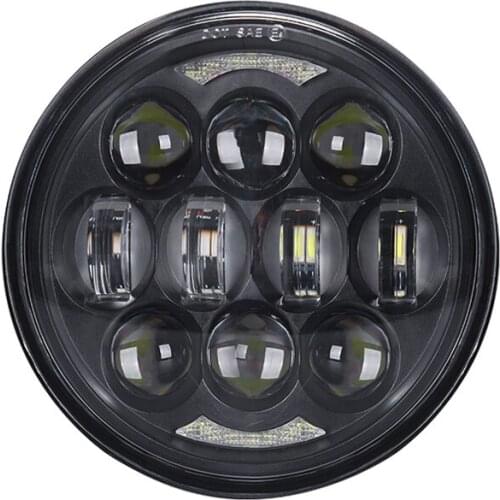 5-3/4" 5.75" Motorcycle Projector 45W LED Lamp Headlight For Harley Sportster 883 1200, Iron 883, Dyna, Street Bob FXDB