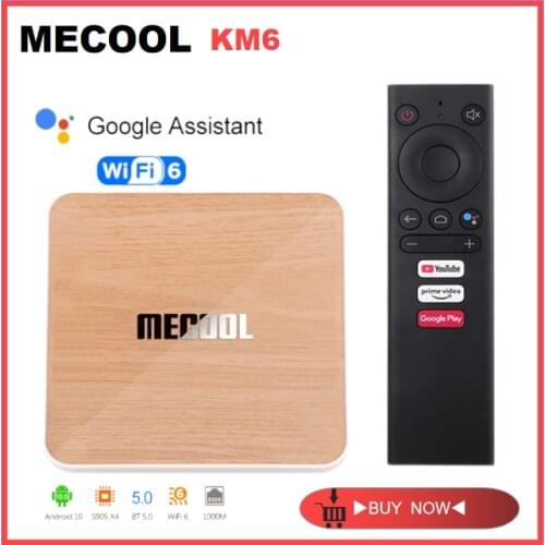 Mecool KM6 CLASSI Google Certified TV Box Android 10 2GB 16GB Amlogic S905X4 Voice Control Support AV1 100M BT4.2 Set Top Box