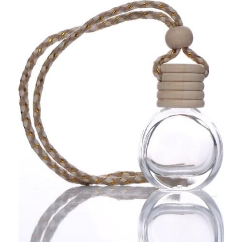 1Pc Car 8ml Hanging Empty Glass Perfume Bottles Pendant Car Ornament Auto Perfume Container car pendant