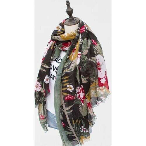 10pcs/lot hot sale new viscose print flowers fringe women scarf/scarves muslim hijab fashion shawls bandana wraps free shipping