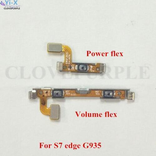 10PCS/Lot Power Button Flex Cable + Volume Control Button Flex Cable Repair Parts for Samsung Galaxy S7 edge G935