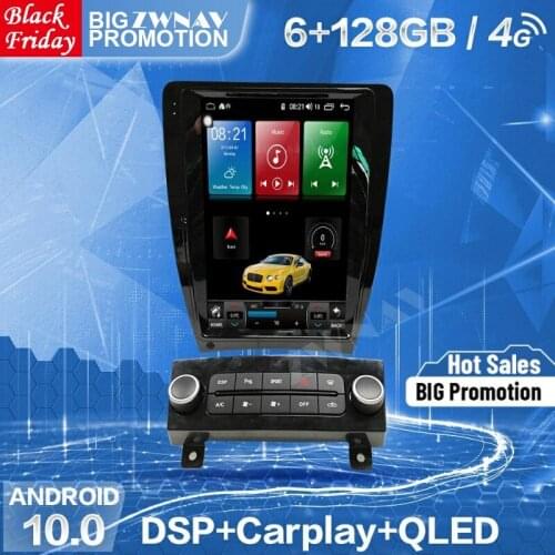 128G Carplay Android 10 Tesla IPS Screen Multimedia Stereo Player For Audi A3 2008 2009 2010 2011 2012 GPS Video Radio Head Unit