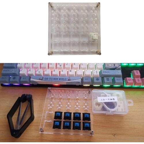 2 in 1 Board for Lubricate Switch Mechanical Keyboard Switch Tester Base DIY Tool Double Layer Acrylic Lube Modding Station Plat