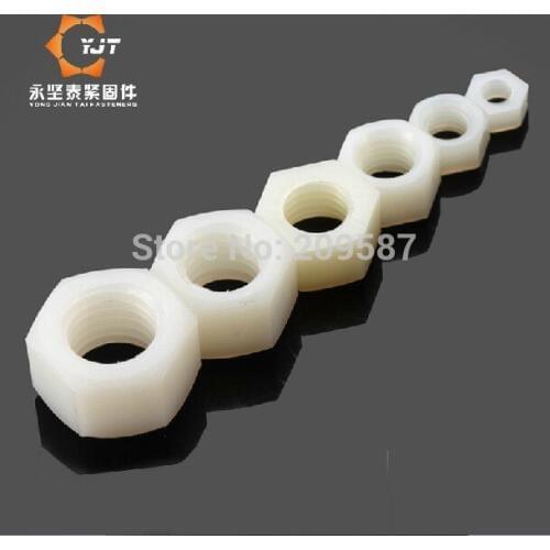 50pcs M3 Nylon Screw Nut Hexagonal Male Standoff Spacer PN-3N