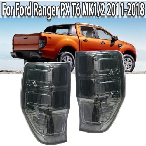 K-Car Rear Tail Lights For Ford Ranger PX T6 MK1 MK2 WildTrak XLT XL XLS Left Right Smoked Taillights Lamp