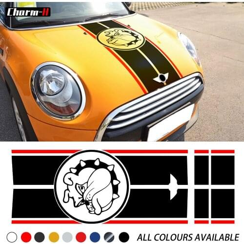 Car Hood Bonnet Stripes Trunk Decal Engine Cover Rear Body Kit Stickers for Mini Cooper R56 Clubman R55 Accessories