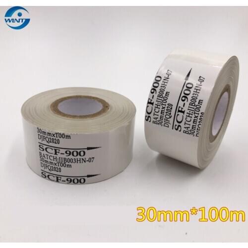Free shipping (30mm*100m) High qualtiy White color ribbon for date printing on Date coder for EXP,MFG,hot stamping ribbon