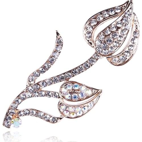 Beadsland Alloy Inlaid Rhinestone Brooch Design Fashionable High-end Clothing Accessories Pin Woman Gift BR0014