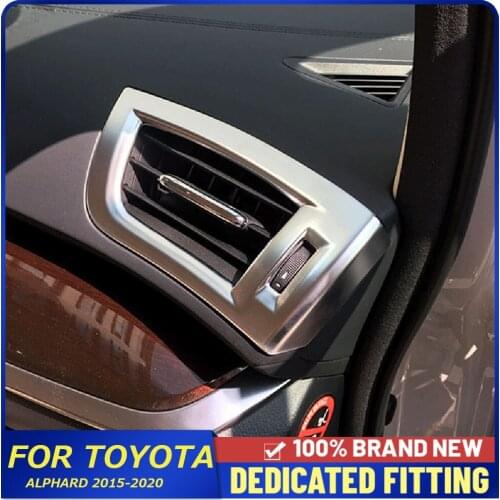 For Toyota Alphard 2015 2016 2017 2018 2019 2020 Dashboard Air Conditioner Outlet Vent Cover Frame Interiror Decoration