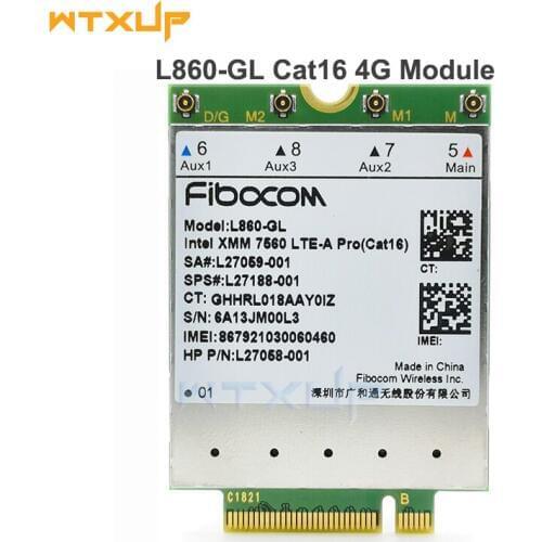 FDD-LTE TDD-LTE Cat16 for Fibocom L860-GL 4G Module 4G Card SPS#L27188-001 4G Card For for HP Elitebook X360 830 840 850