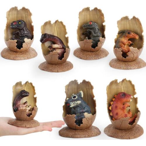 Simulation Animal Figure Doll Kids Toys Hatching Dinosaur Eggs Tyrannosaurus Triceratops Velociraptor Childrens Gifts