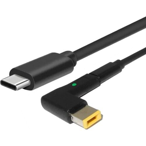 Huiyuan USB Type-C Cable Extending Wire Extender Cord Connector USB C to Square Plug Dc Power Adapter Fit for Lenovo ThinkPad