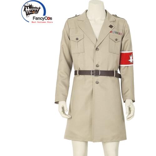 Anime Attack on Titan Final Season Jacket Aldians Rainer Jacket Shingeki No Kyojin Jacket Marley Military Trench Cosplay Costume
