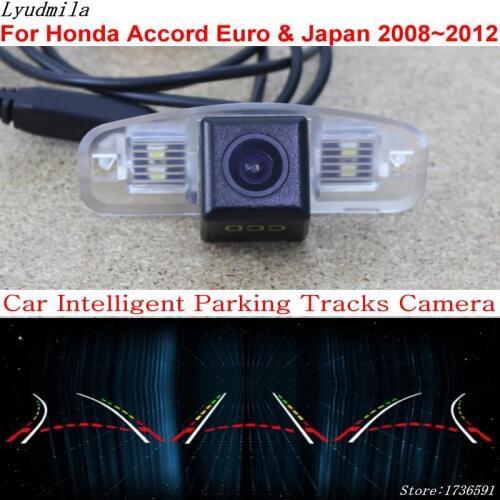 Lyudmila Car Intelligent Parking Tracks Camera FOR Honda Accord Euro & Japan 2008~2012 Car Back up Reverse Rear View Camera