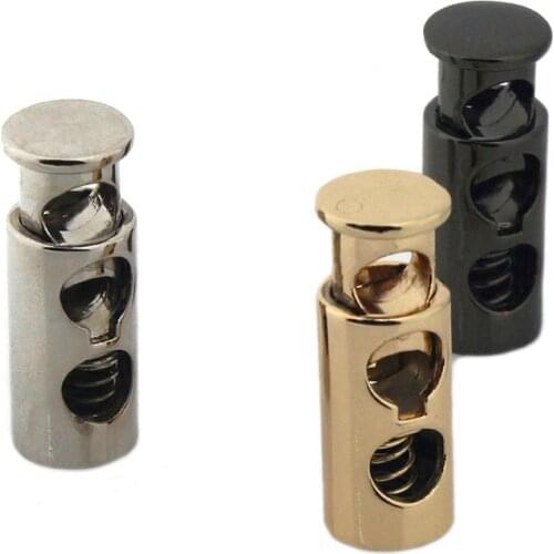 1pcs Metal Fashion Beam Rope Buckle Spring Double Holes Clasp for DIY Clothes Bag Sportswear Shoelace Rope Parts Accessories