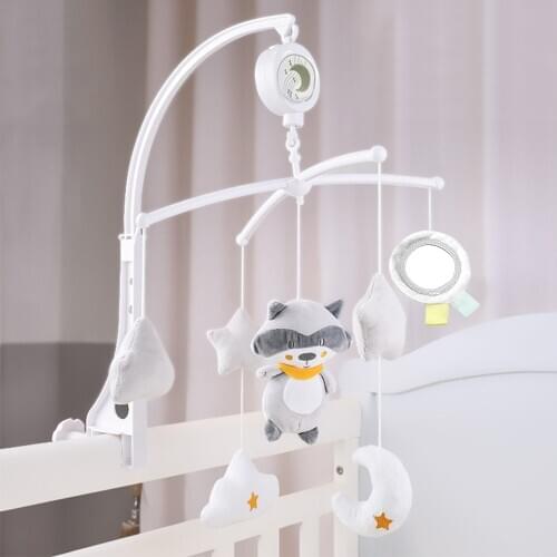 0 to 12 Months for Newborns Cartoon Baby Crib Mobiles Rattles Music Educational Toys Bed Bell Carousel for Cots Infant Baby Toys
