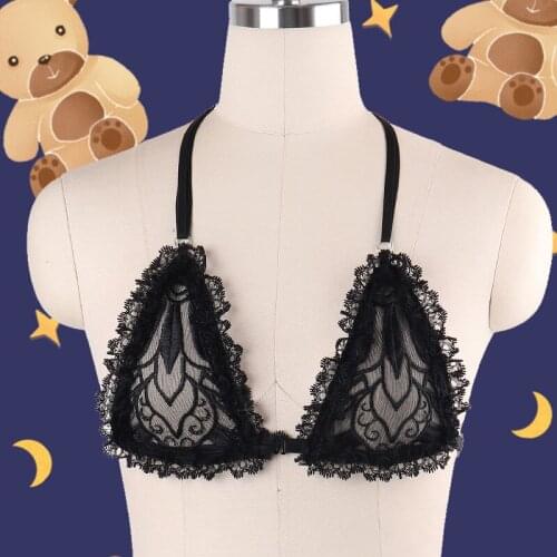 HANAERNES Pastel Goth Womens Fashion Cage Bra Bondage Belt Body Harness Elastic Strappy Frame Bra Chest Bondage Erotic Lingerie