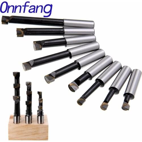 Onnfang9Pcs Durable Hard Alloy Shank Boring Bar Set Carbide Tipped Bars 12Mm For 2 Inch 50Mm Boring Head For Lathe Milling Mayit